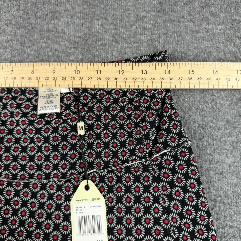 Sophie Max Tiered Mini Skirt Women's XS Black Red Floral Daisy Elena 1B04K10